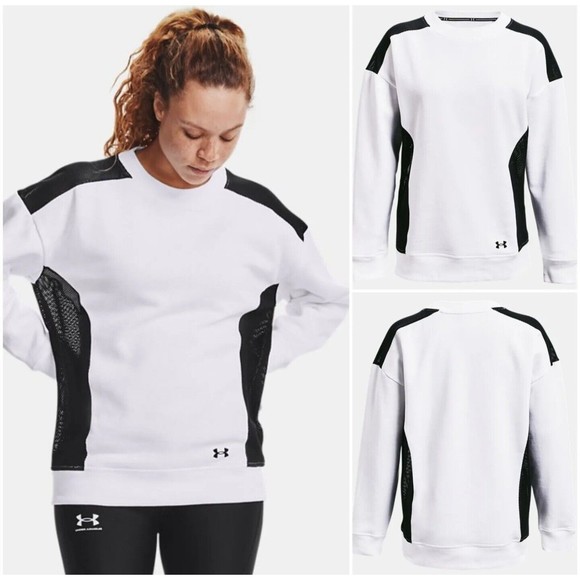 New Under Armour Womens Volleyball Oversized Pullover - Size Small (1367715-100) - Picture 2 of 7